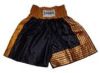 Amber Black Kickboxing Shorts with Gold Outlines Shorts